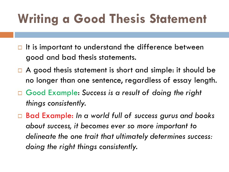 Excellent thesis statement examples